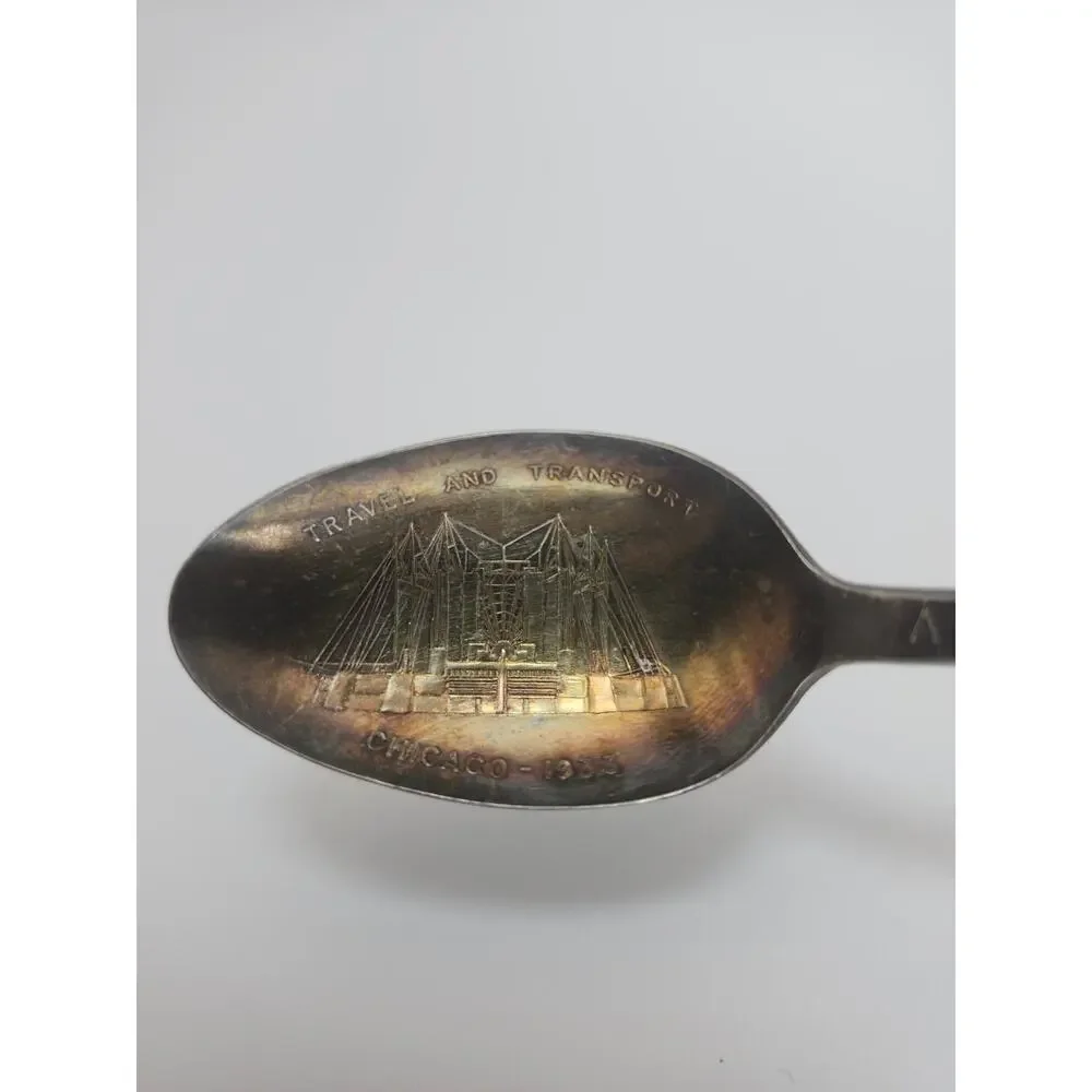 1933 Century of Progress Chicago Worlds Fair Spoon Hall of Science Silver Plate